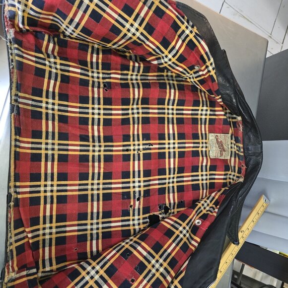 Collectible 50s British Mfg Co. Wind Cheater D-pocket motorcycle jacket (flaws) - Picture 12 of 16
